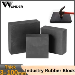 Thick 3mm-100mm Black Industry Rubber Block Elastic Anti Slip Damping Gasket Shockproof Pad Rubber Sheets wear resistant