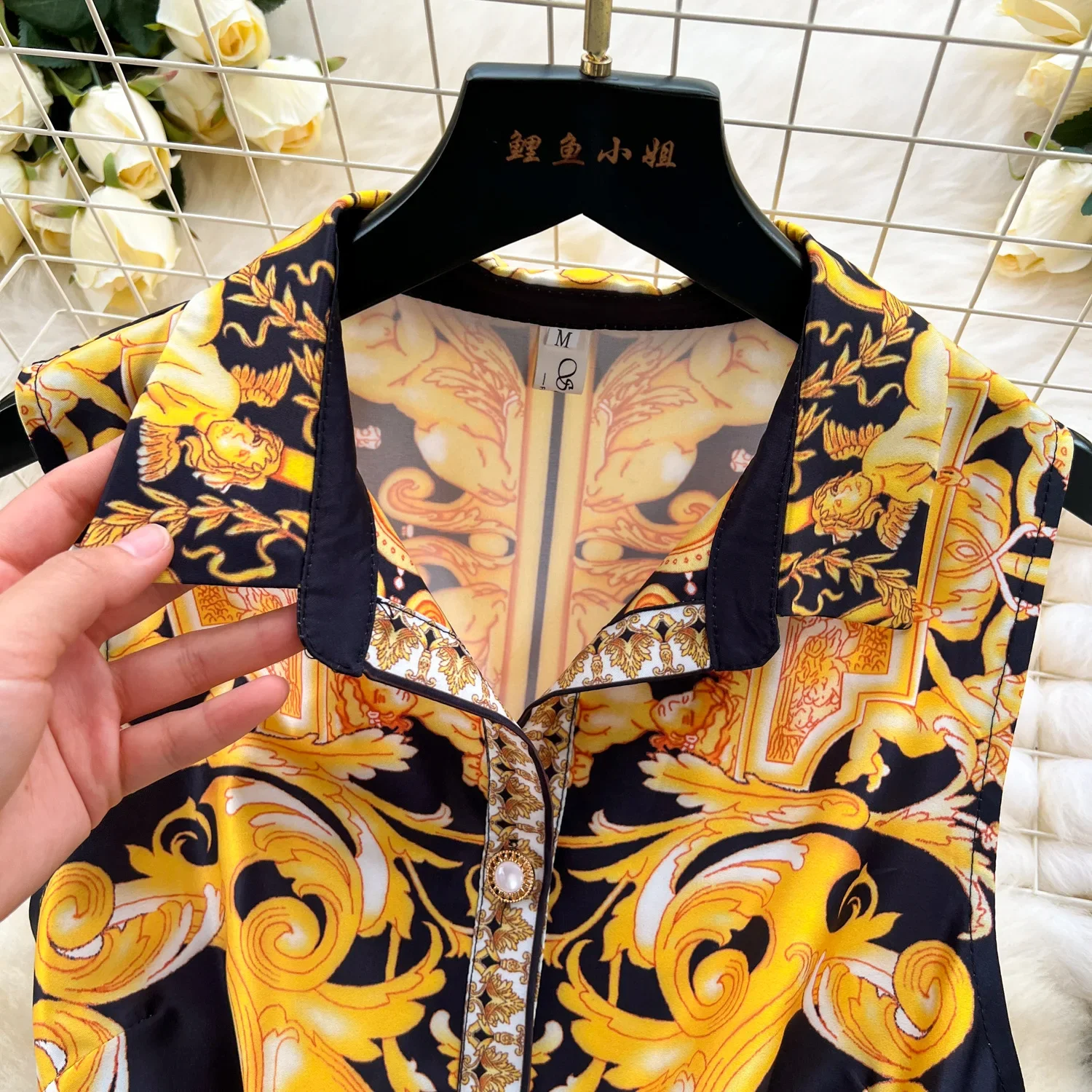 2024 New Fashion Summer Holiday Floral Midi Dress Shirt Women Sleeveless Tank Baroque Print Belt Long Vintage Party Vestidos