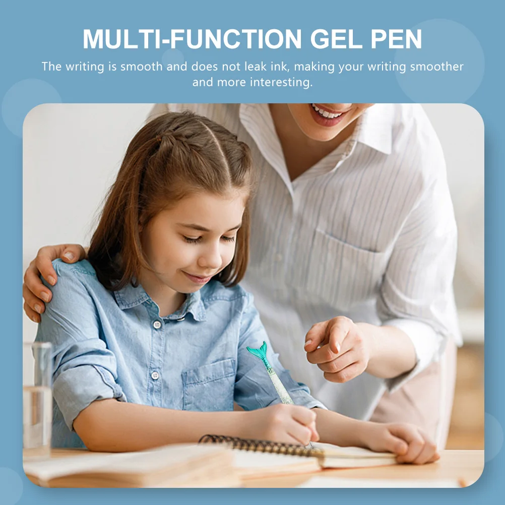 

8 Pcs Mermaid Gel Pen Delicate Kids Cartoon Pattern Multicolor Ballpoint Pens Children's