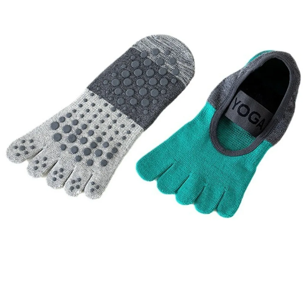 جوارب نسائية ذات 5 أصابع - احترافية للبيلاتيس واليوجا قابلة للتنفس لجميع المواسم وغير قابلة للانزلاق ومضادة للانزلاق للتمارين الرياضية والأرضية