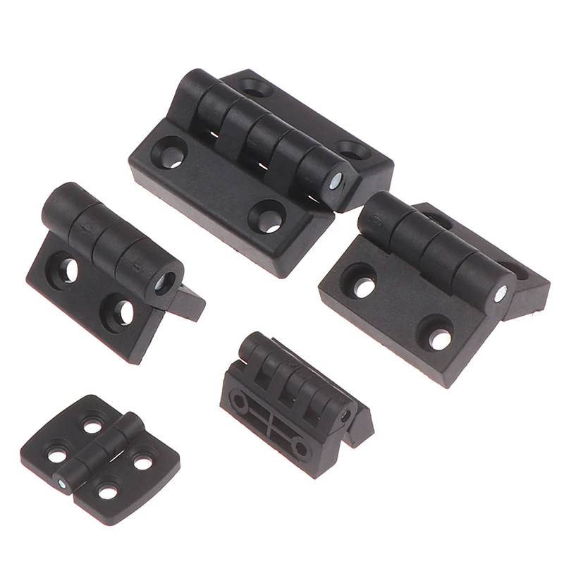 Bisagras pequeñas de plástico negro, rodamiento de puerta, bisagra ABS, 1 piezas