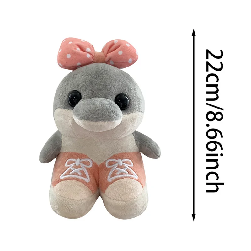 Cute Tralalero Tralala Pink Blue Dolphins Tung Tung Plush Toy Realistic Funny Exquisite Throw Pillow Ornament Gifts For Children