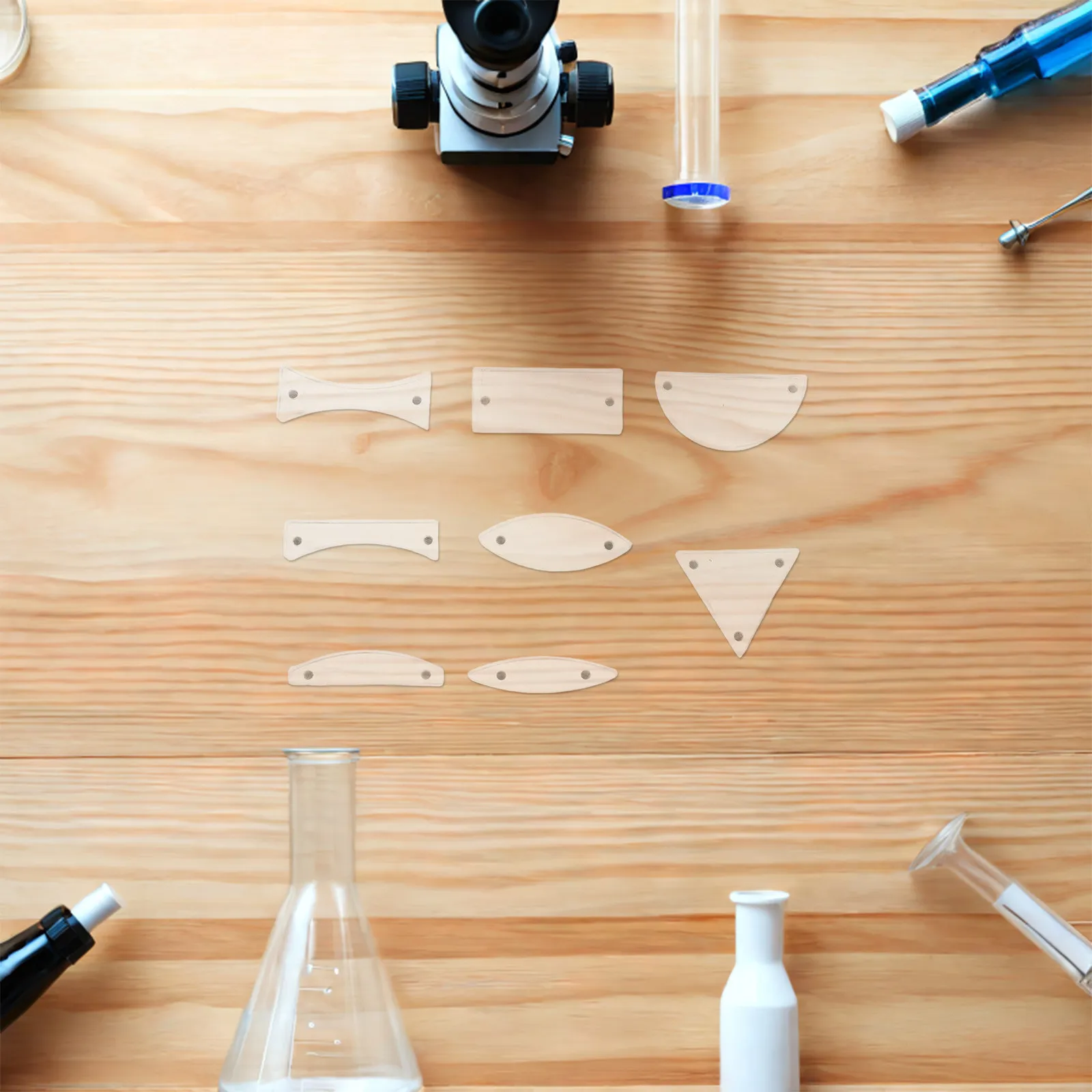 

8Pcs Optical Experiment Kit Physical Optics Set for School Physics Teaching Physics Lab Demonstration Lens Prism Light Science