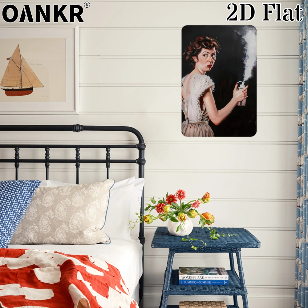 Vintage Kinderzimmer Süße Deko Metallschild, Sexy Girls Kunstposter Metallschilder für Männerhöhle Schlafzimmer Heim Wandkunst Deko