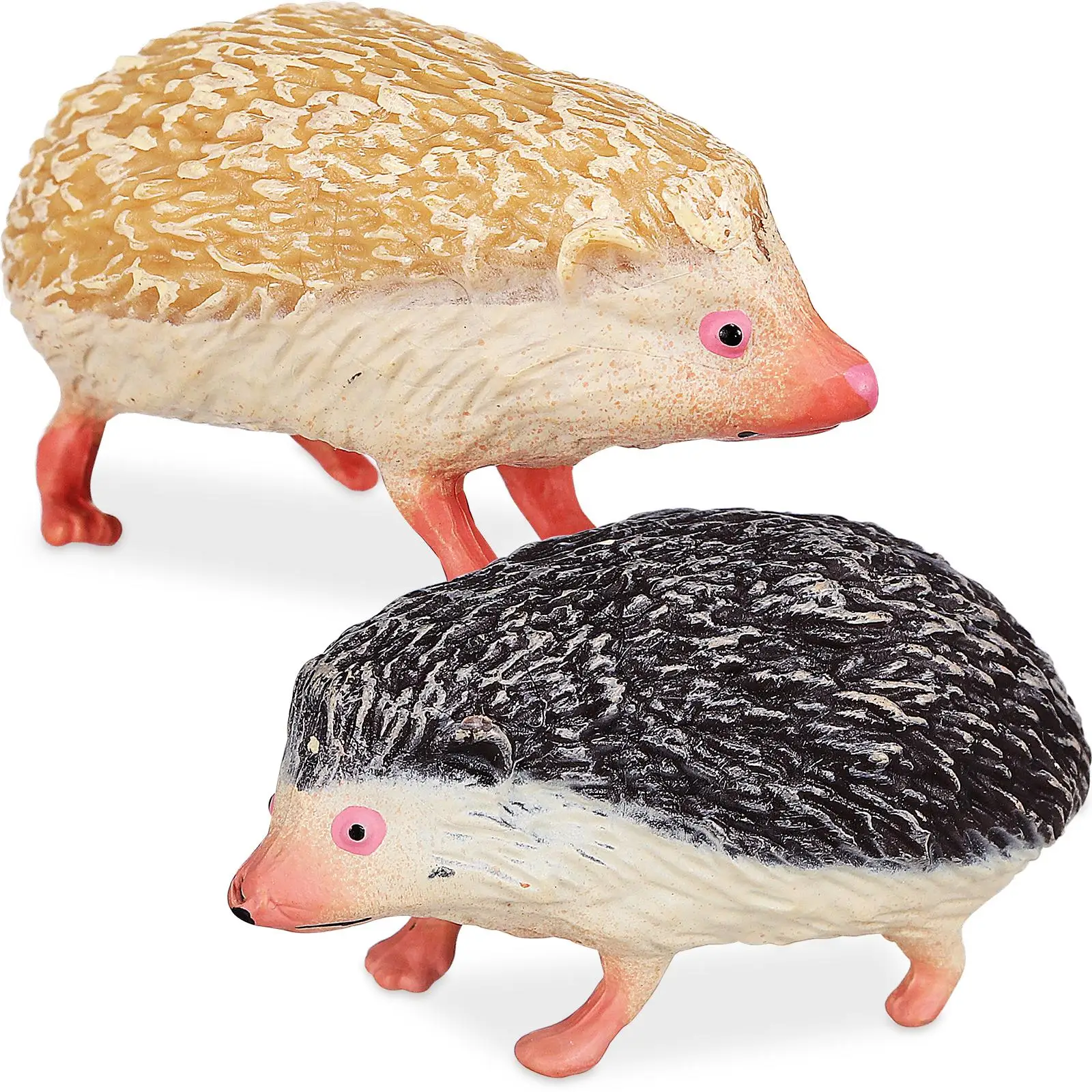 2 Pcs Simulated Hedgehog Decorative Ornaments Artificial Decoration Animal Figurine Miniature Simulation