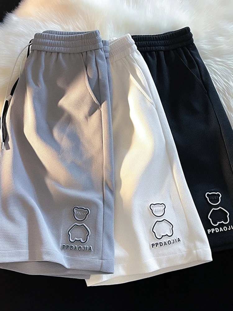 

Wassup Happy Men's ort orts Qui Dry Thin Sports Baskeall Casual Five-Quarter Pants Lightweight Comfortable Summer Wear
