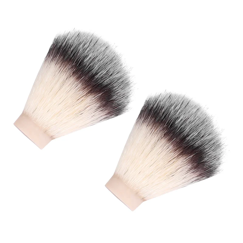 2 pezzi capelli di tasso Nylon pennello da barba nodo per uomo salone depilazione taglio polvere uomini viso barba apparecchio per la pulizia