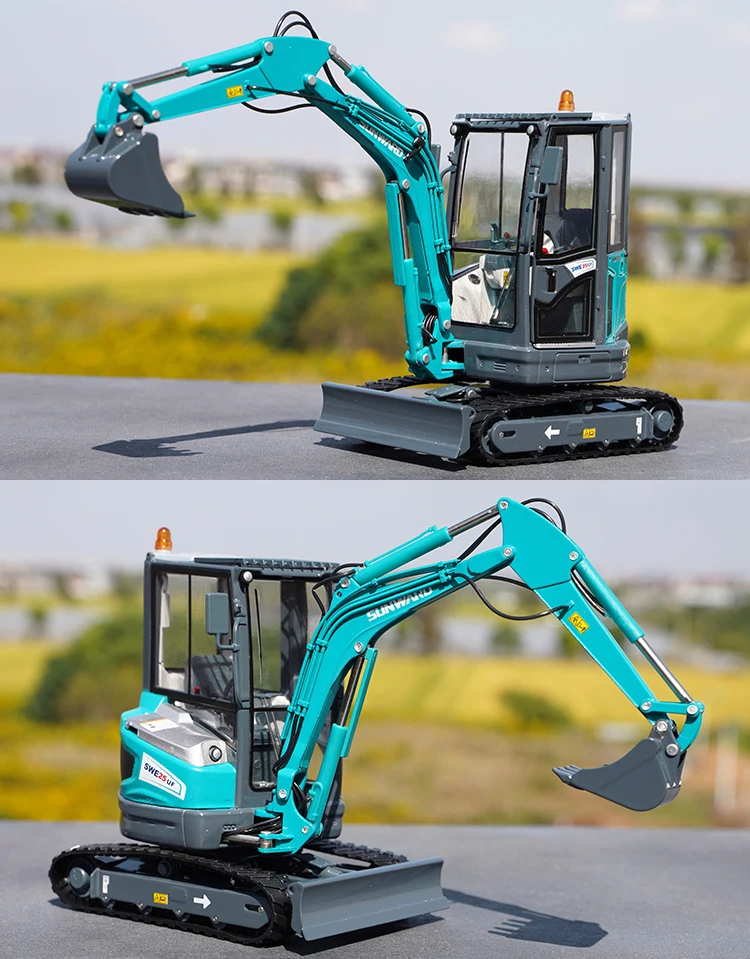 1:20 Original Shanhe Intelligent SUNWARD SWE25U Excavator Small Rotary Excavator Alloy Model