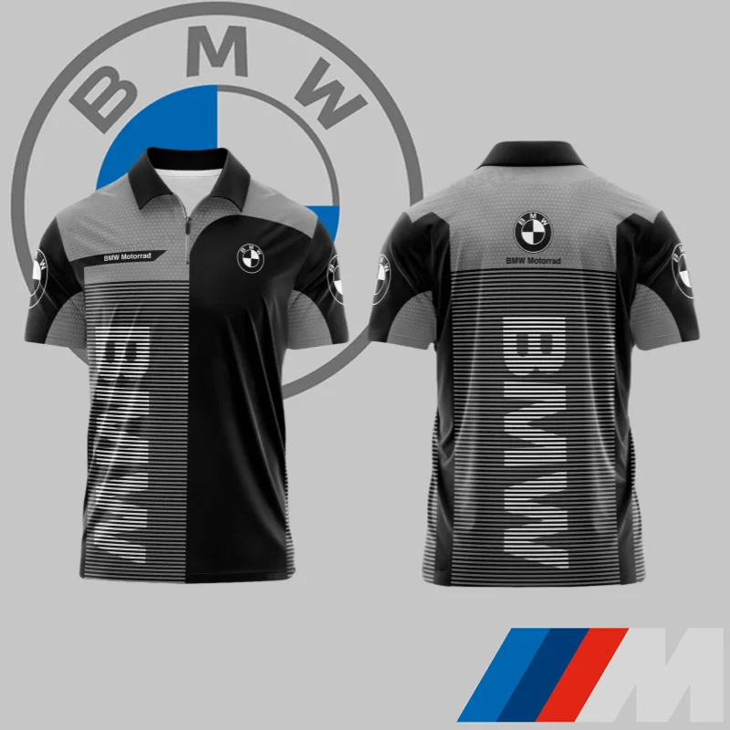 

New 2025 BMW Classic Car Fans Men's Quick-drying POLO Shirt German Car Enthusiasts Gift Creative Short-sleeved Bimmer Top MOTO