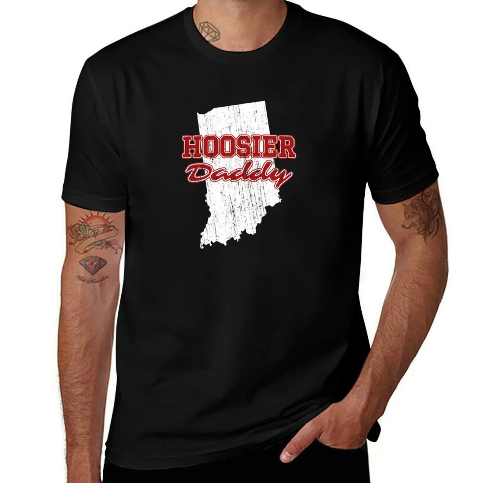 

for t cotton t Hoosier man Pride shirts shirts T-Shirt 100% Daddy Indiana cotton State -