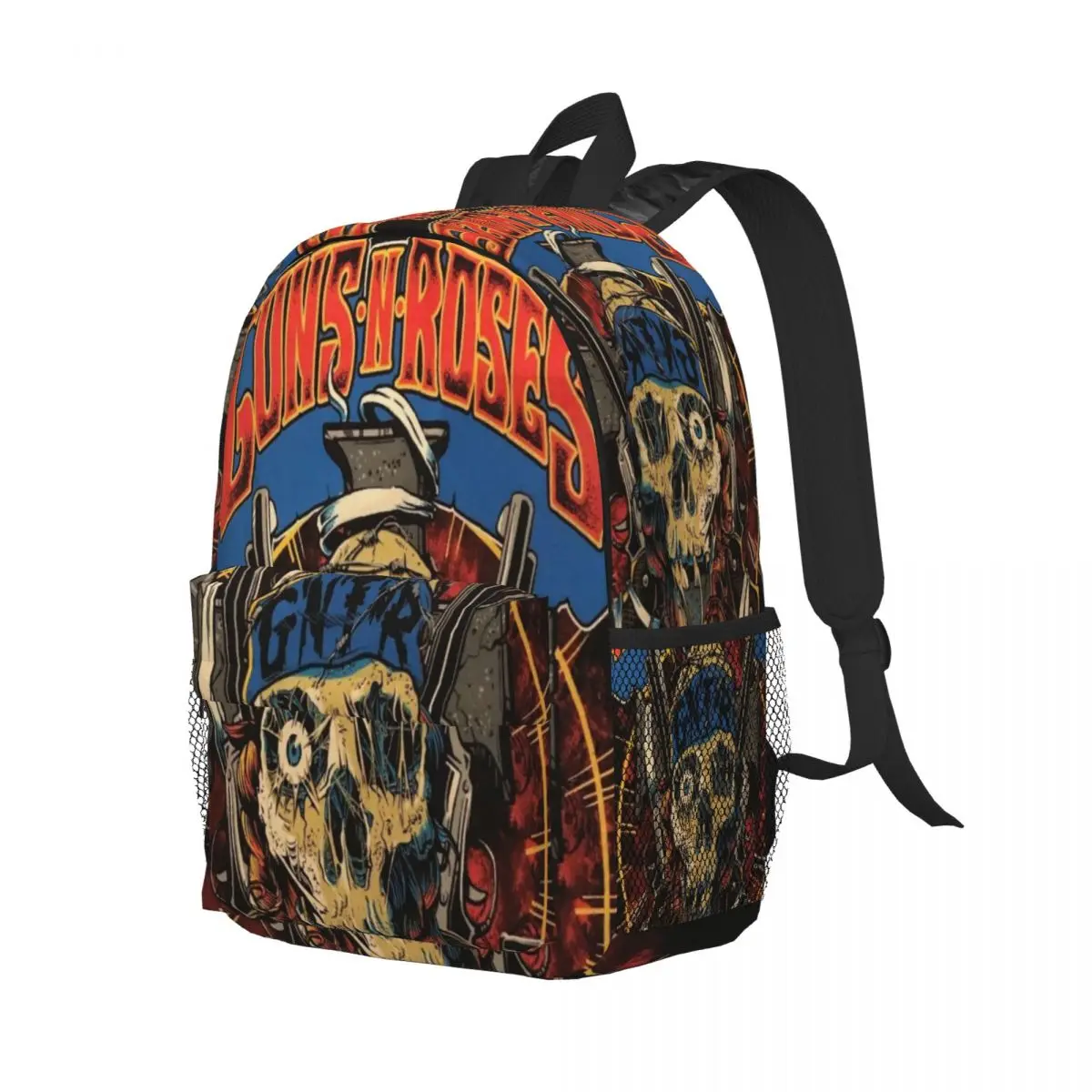 Like-Guns-&-Roses-Style New Fashionable Pattern School Bag Print Lightweight Backpack 15inch