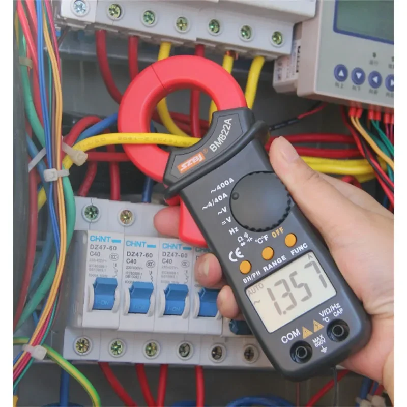 BM822A New Design Mini Smart Automatic Clamp Multimeter AC Leakage Current Digital Clamp Meter