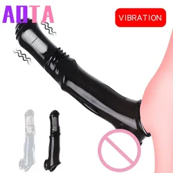 Horse Dildo Lengthen Sleeve For Penis Delay Loop Cock Sex Toys For Men Delayed Penis Rings Erotic Products With Ejaculation