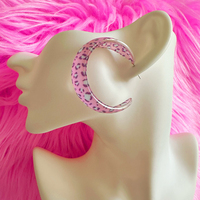 Y2K Jewelry Pink Leopard Print Earrings for Women Fashion  Vintage Sexy Cute Earrings Harajuku Cute Accessories Korean Fashion