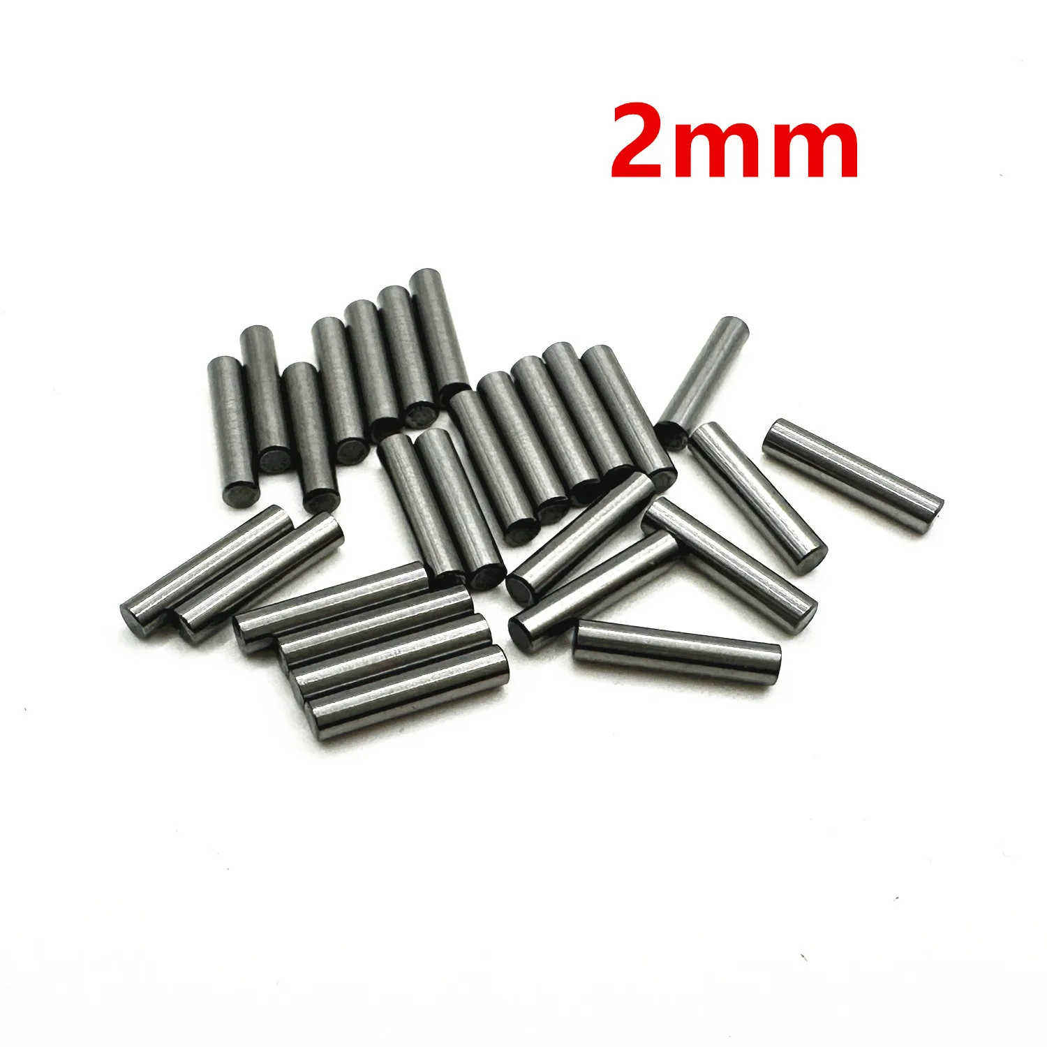 100pcs 2mm Bearing Steel Cylindrical Pin Locating Pin Needle Roller Thimble Length 3-30 Mm