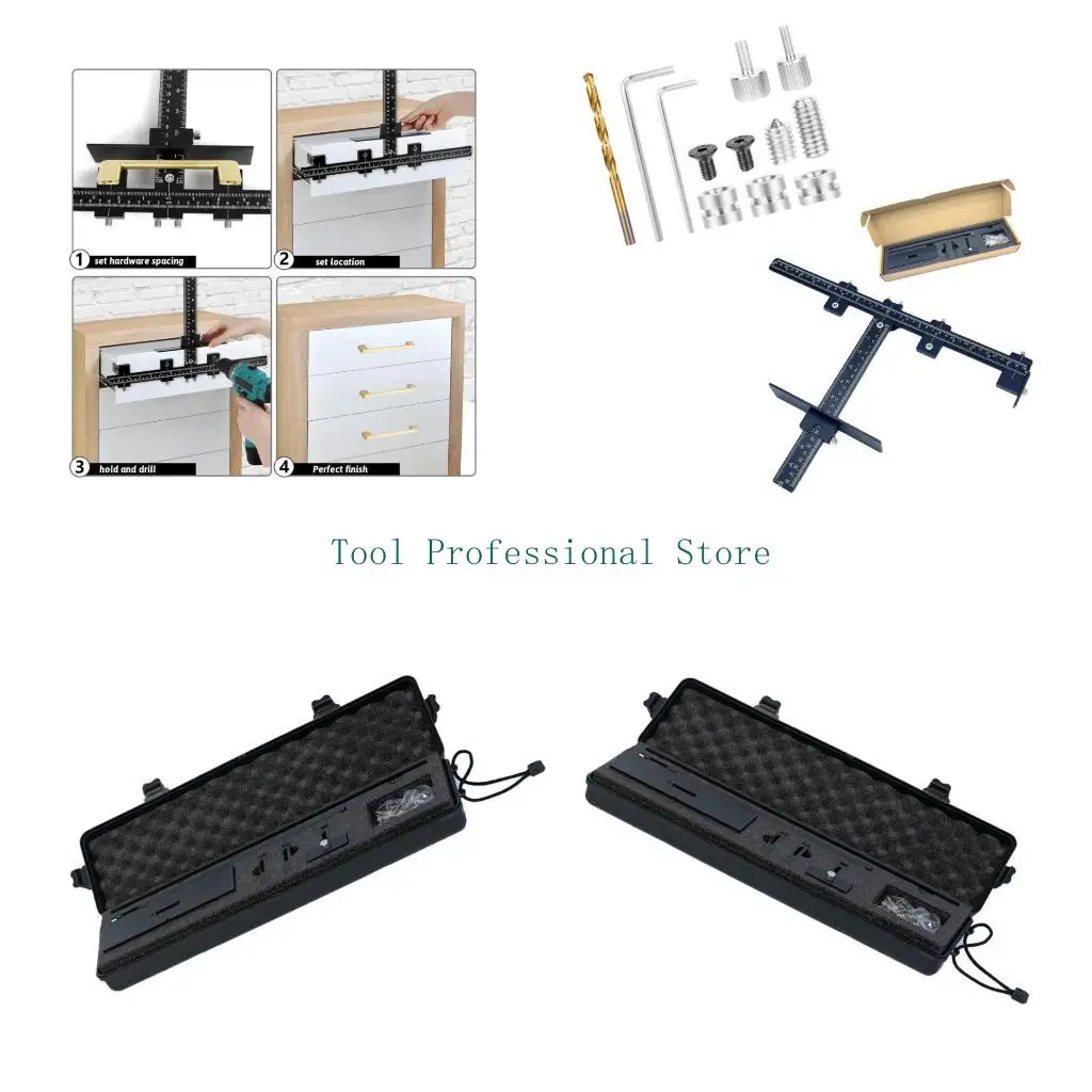 57QF Cabinet Hardware Jigs Hole Spacing Cabinet Handle Templates Tool Doweling Jigs