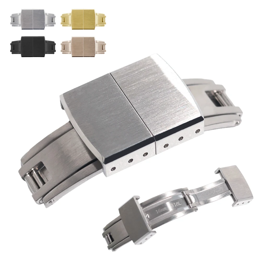 

Пружинная раскладывающаяся застежка Delugs, идеально подходит для часов Rolex Cartier Omega, оригинальная сменная застежка для ремешка для часов