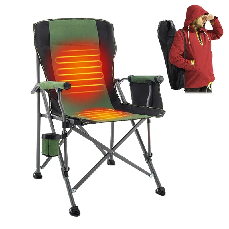 

Oversized Outdoor Leisure Folding Chair With Heated Sports Foldable Heated Camping Chair