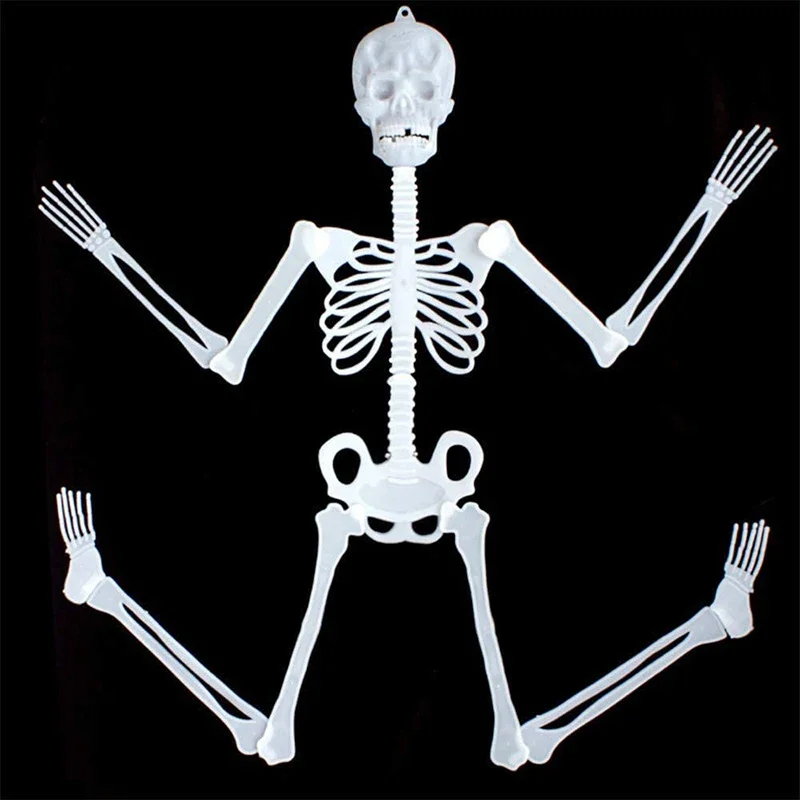 Luminous Skull Skeleton Body Scary Halloween Toy Haunted House Tricky Prop Halloween Party Decoration Props