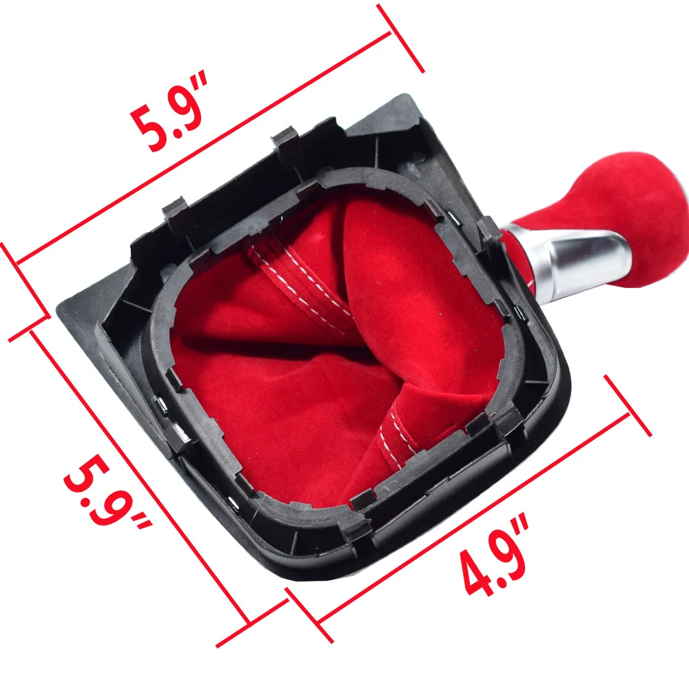 Suede Leather Car Stick Knob HandBall For Volkswagen VW Golf 5 Golf 6 MK5 MK6 R32 GTI 2004-2009 Car Manual 5 6 Speed Gear Shift