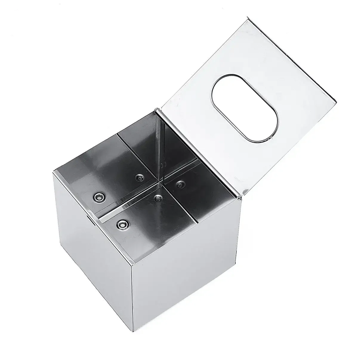 Paper holder elegant chrome car household cube square tissue box container stainless steel carton towel napkin holder