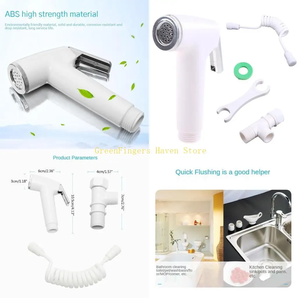 

F68D Universal Handheld Bidet Sprayer Set with Hose Durable Bidet Cleaning Faucets