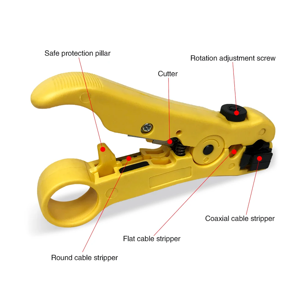 Wire Cable Tools Automatic Stripping Pliers Universal Coaxial Cable Wire Stripper Stripping Crimping Tools With Hexagon Wrench