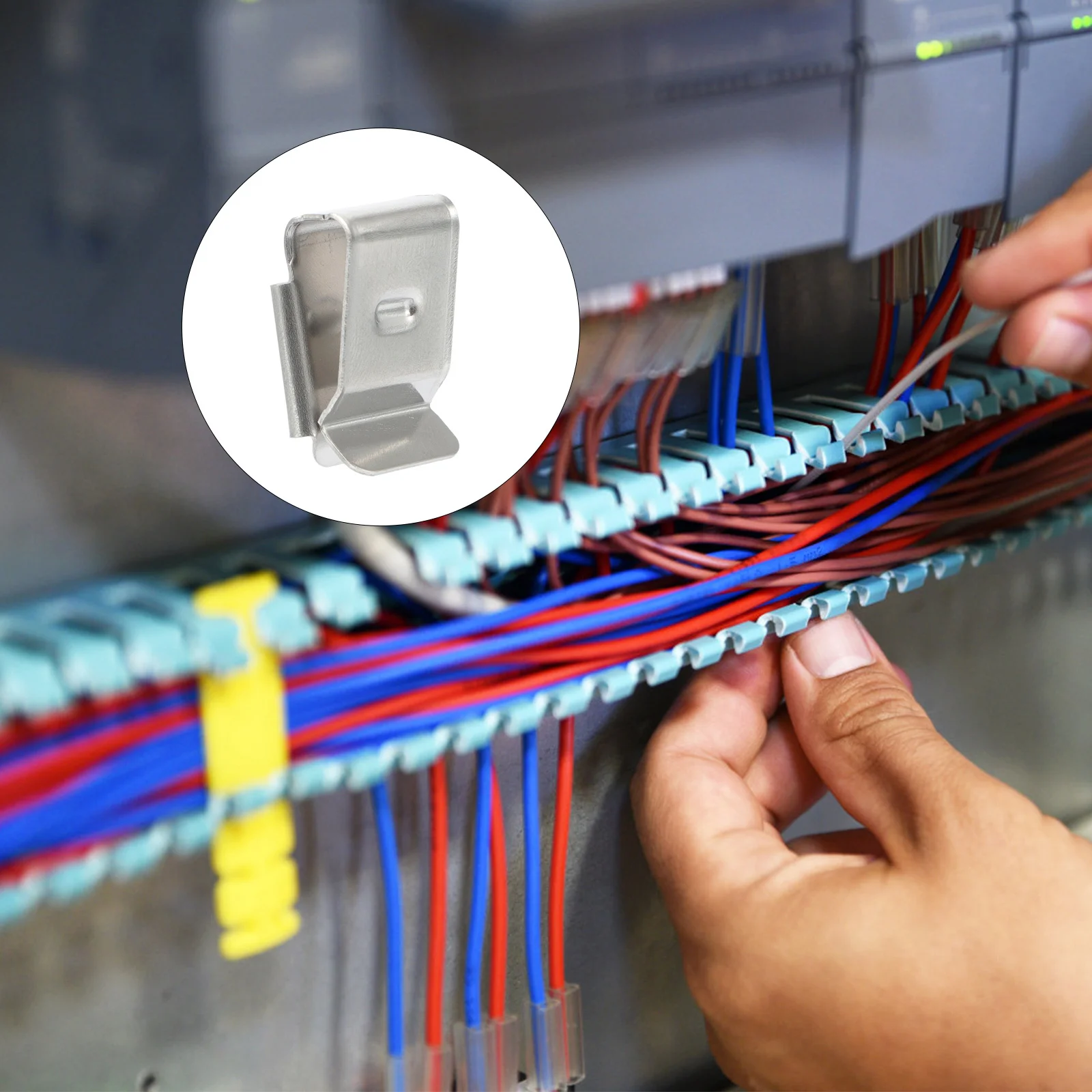 30 قطعة مقاطع كابلات الضوئية 304 الفولاذ المقاوم للصدأ المضادة للأكسدة سهلة التركيب لا أدوات لوحة طاقة شمسية إدارة الأسلاك