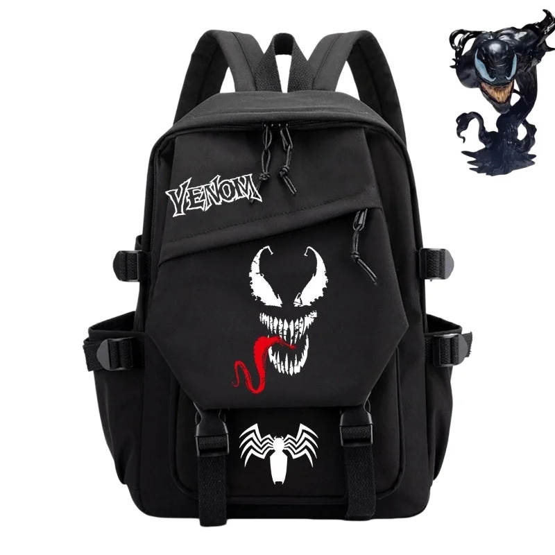 

Рюкзак для путешествий Marvel с аниме-принтом Venom, большой вместимости, для студентов, школьный, ручная сумка, подарок