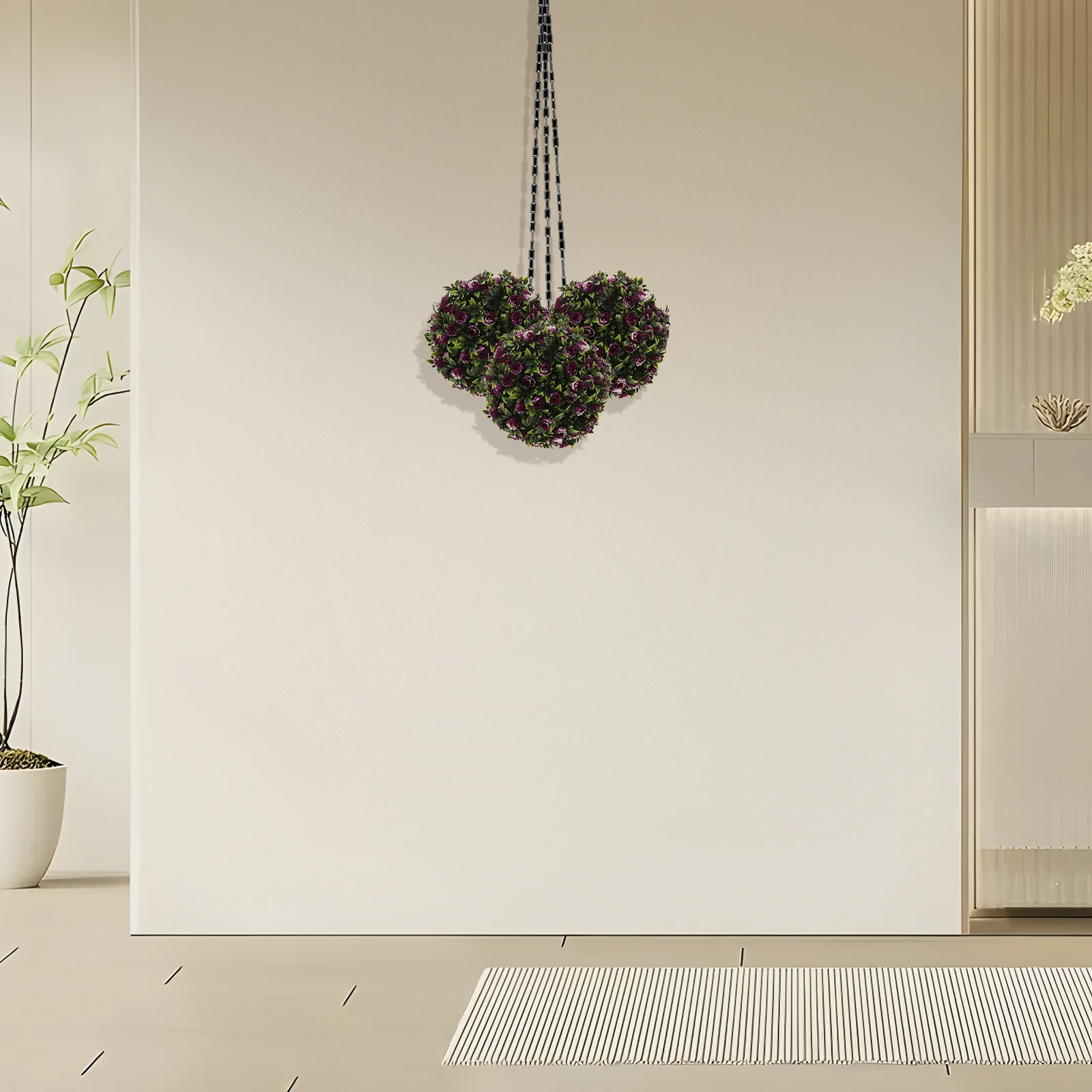 

Artificial Topiary Balls Simulation Plant Greenery Decorative Ceiling Ornaments Plastic Eucalyptus Home Wedding Party Christmas