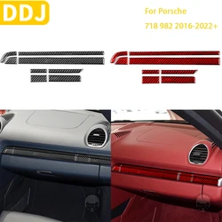 For Porsche Boxster Cayman 718 982 2016-2022 Car Copilot Molding Sticker Carbon Fiber Interior Car Accessories