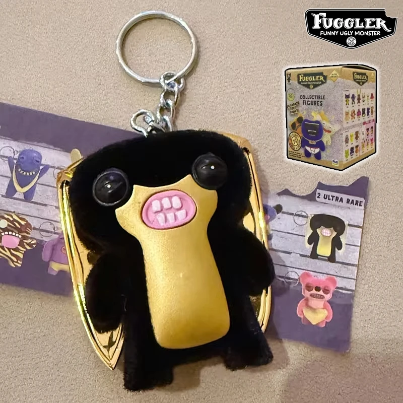 

Official Fuggler Collectible Figures Series V3 Blind Box Keychain Bag Charm Gold Annoyed Alien Nightmare Monster Doll Toy Gift
