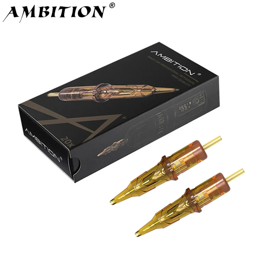 

Ambition Glory Tattoo Cartridge Needles RS Round Shader 0.35mm 0.3mm 3rs 20PCS SMP & Semi-Permanent For Color Packag and Shadow