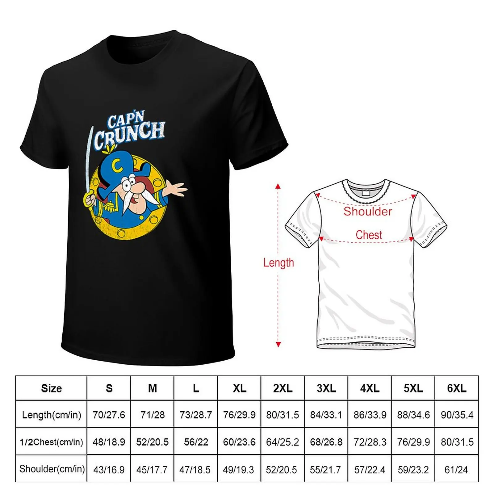 Vintage Crunch Cereal T-Shirt T-Shirt aesthetic clothes for a boy plain white t shirts men