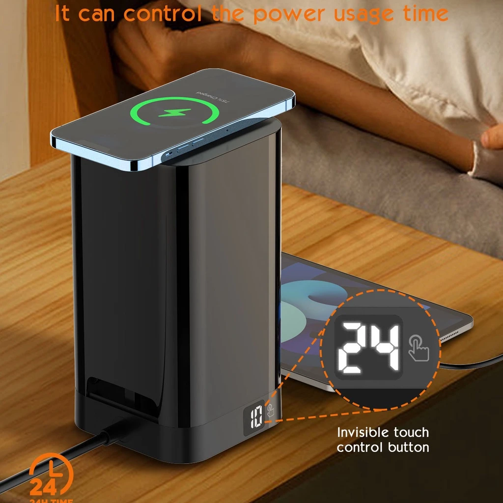 Imagem -06 - Torre de Soquete de Extensão do Poder do Reino Unido Usb c Pd30w Qc3.0 Carregador Wirless Soquete Trailing Protetor contra Surtos Cingapura Plug