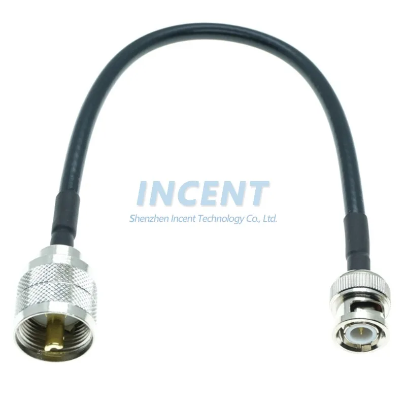 VOIONAIR 5 Pcs RG58 BNC MALE To SL16 UHF PL259 Male Plug Jumper RF Coaxial Extension 50 Ohm Cable 30CM