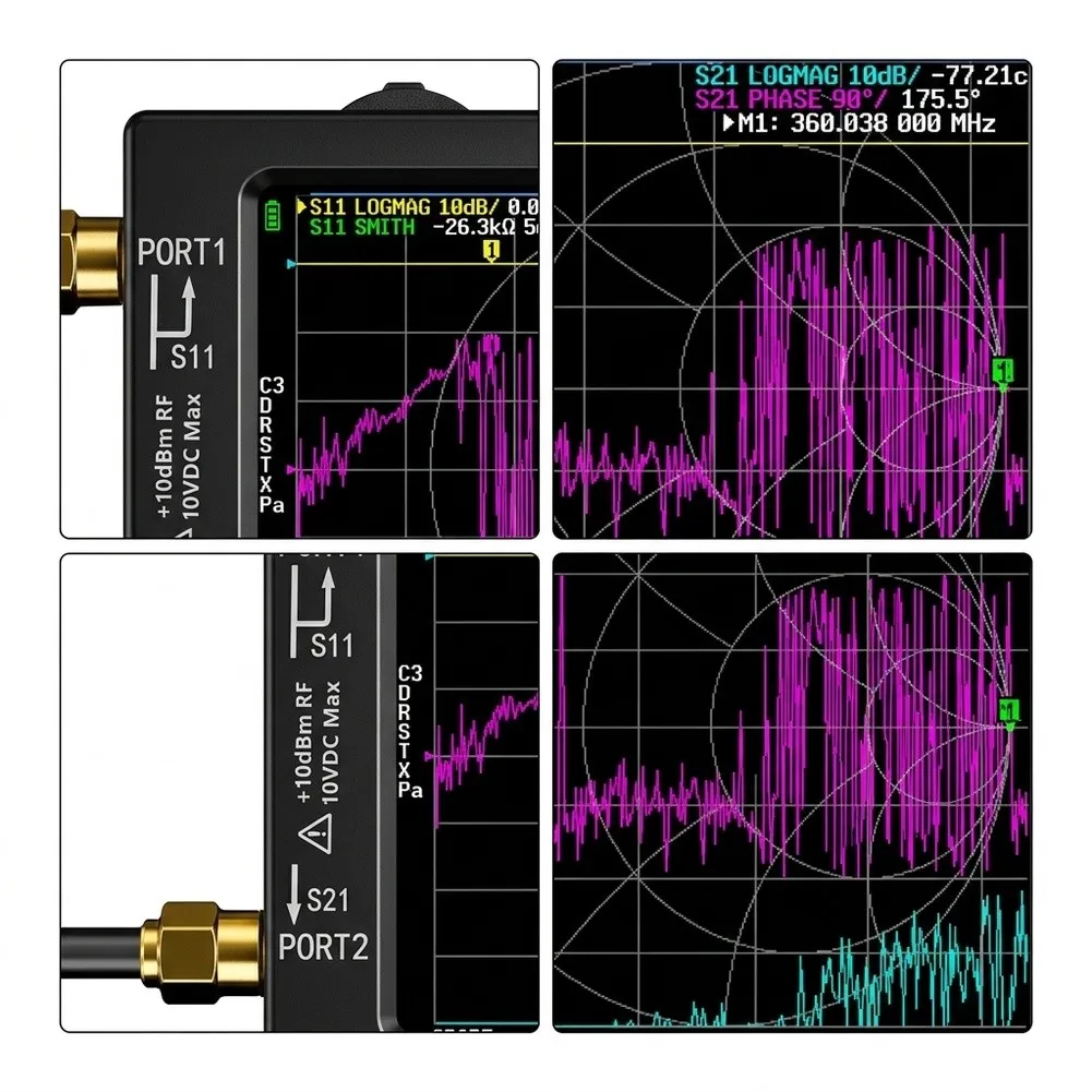 For Ham Radio Testing NanoVNA-H Device Vector Network Analyzer For Field RF Measurements High Dynamic Range Network Analyzer