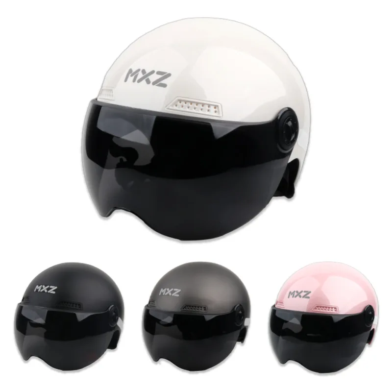 Electric vehicle helmet Men's and women's summer sun protection electric vehicle helmet safety light half helmet