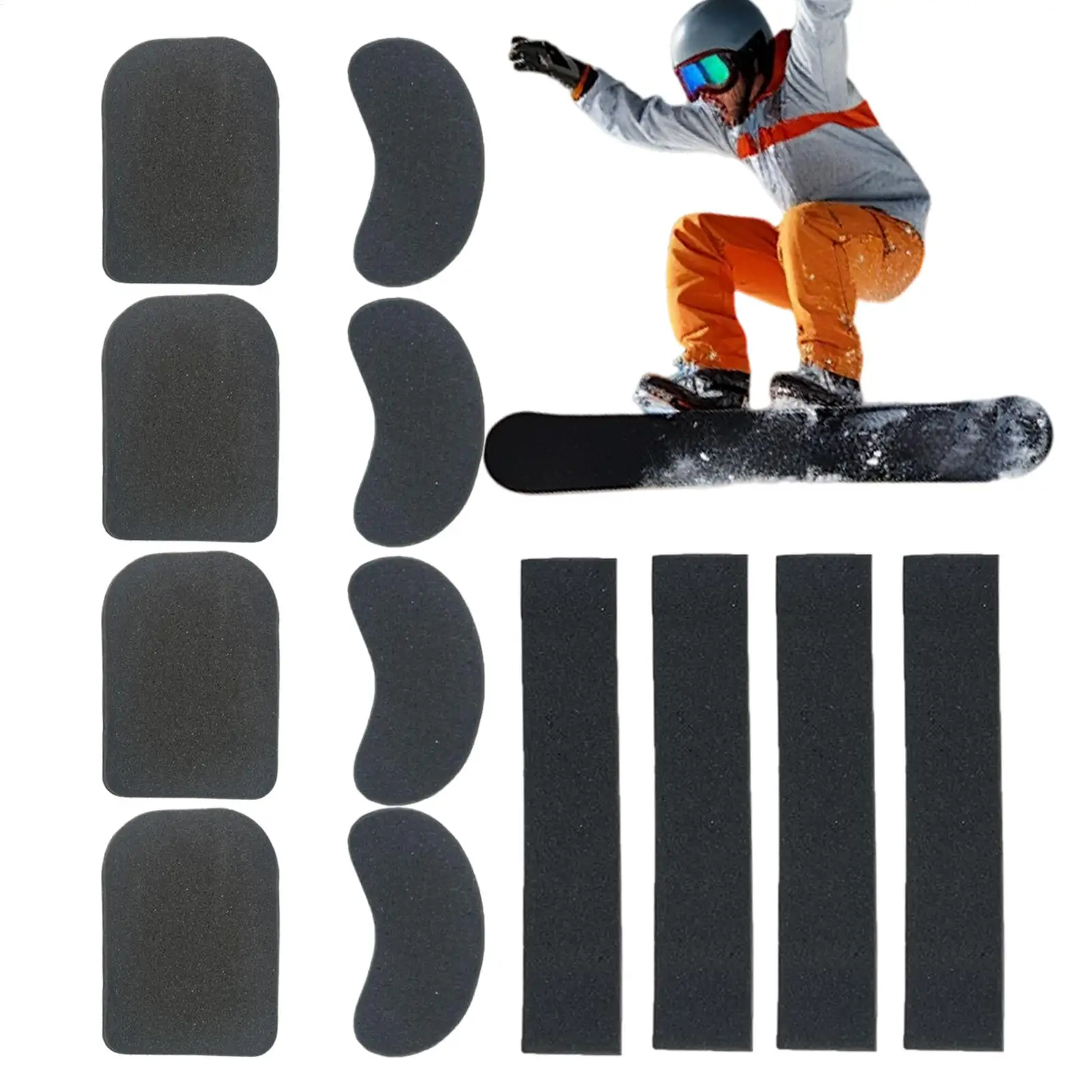 

Comfortable Self-Adhesive Shin Pads High-Density Protection For Skiing & Snowboarding, Stays In Place, Flexible Fit All Riders