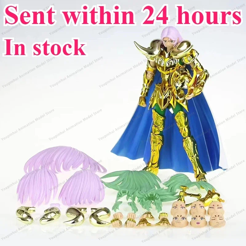 CS Model Saint Seiya Myth Cloth EX Aries Mu With Shion Head Grand Pope Gold/24K/OCE Knights of the Zodiac Action Figure In Stock