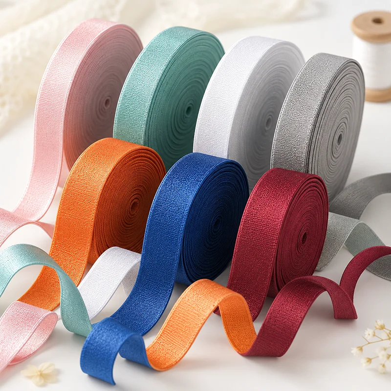 

10/20Meters 15mm Bra Elastic Band Soft Stretch Ribbon for Underwear Shoulder Strap Dress Skirt Waistband Sewing Trim Roll Tape