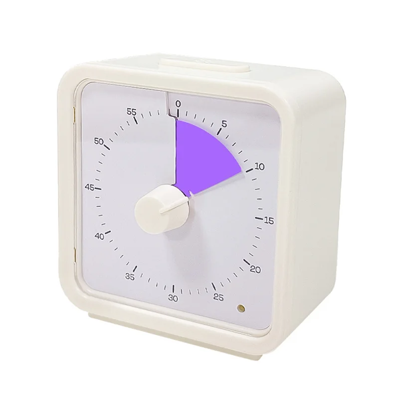 60-Minute Visual Timer For Kids, Study Classroom Timer, Pomodoro Timer With Silent Operation Purple