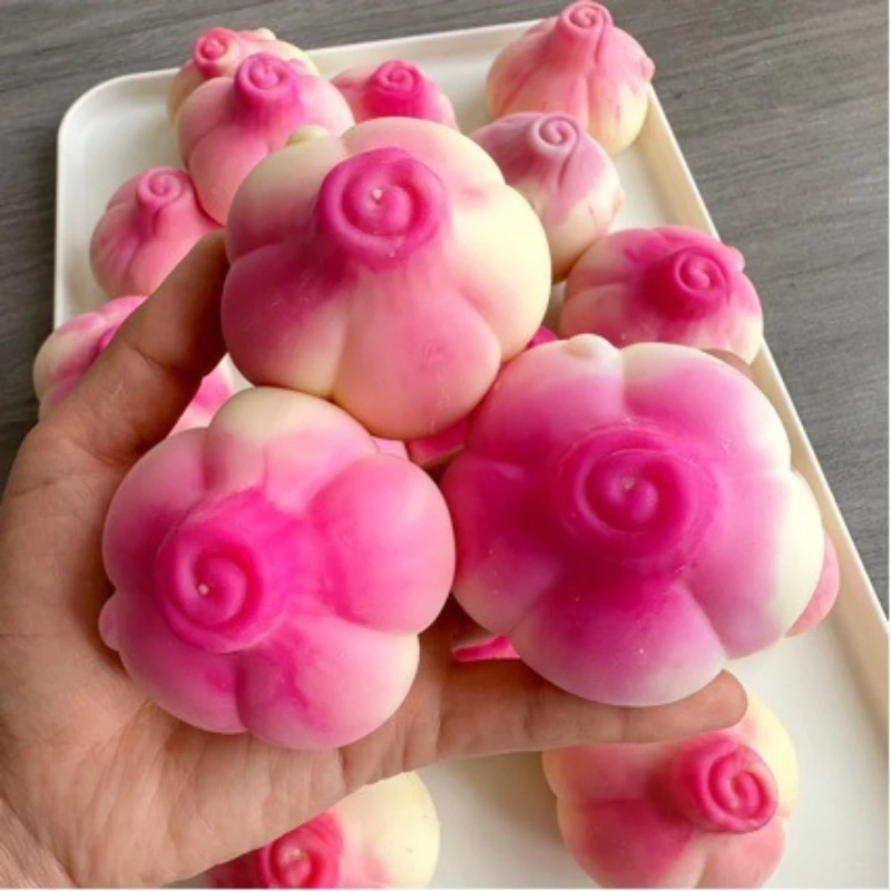 Handmade Crispy Squishy Onion Stress Ball Squeeze Toy Squishy Fidget Ball ASMR Sensory Stress Relief Toy Relieve Stress Gift image 4