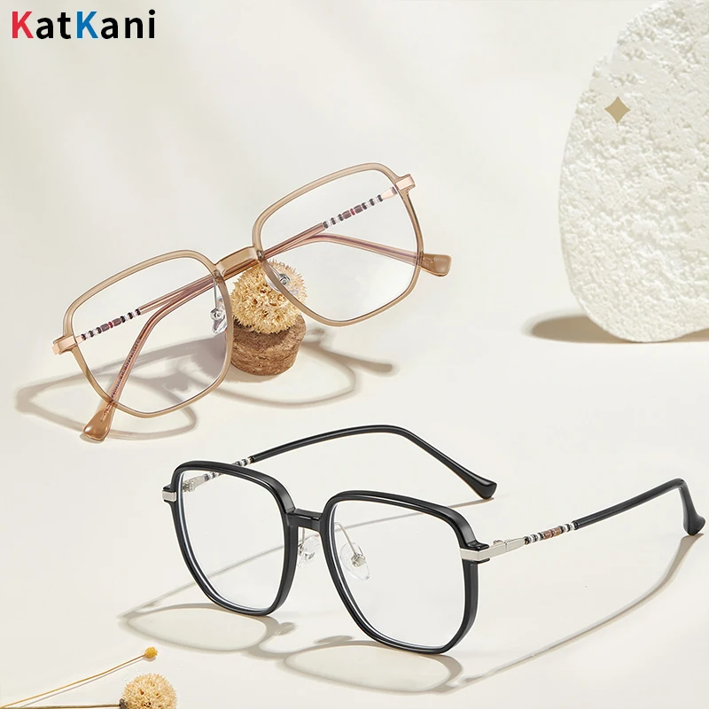 

KatKani New Ultralight Fashion Square TR90 Glasses Frames Men Retro Polygonal Optical Prescription Eyeglasses Frame Women 210266