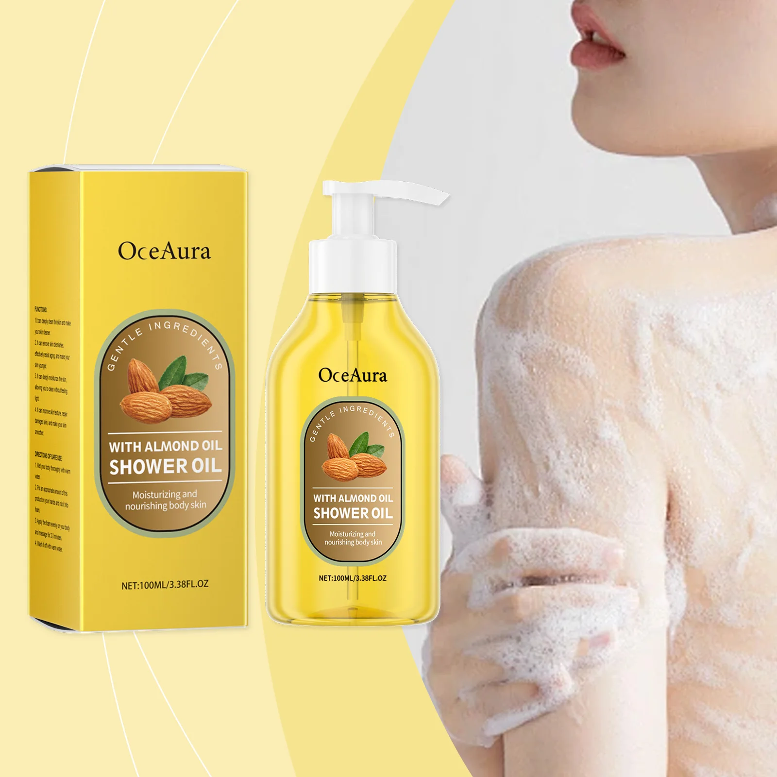 

Shower Oil Coconut Oils Gentle Cleaning Soothe Tight Moisturizing Fragrance Relaxing Body Scrub Nourishing Bath Improve Drying