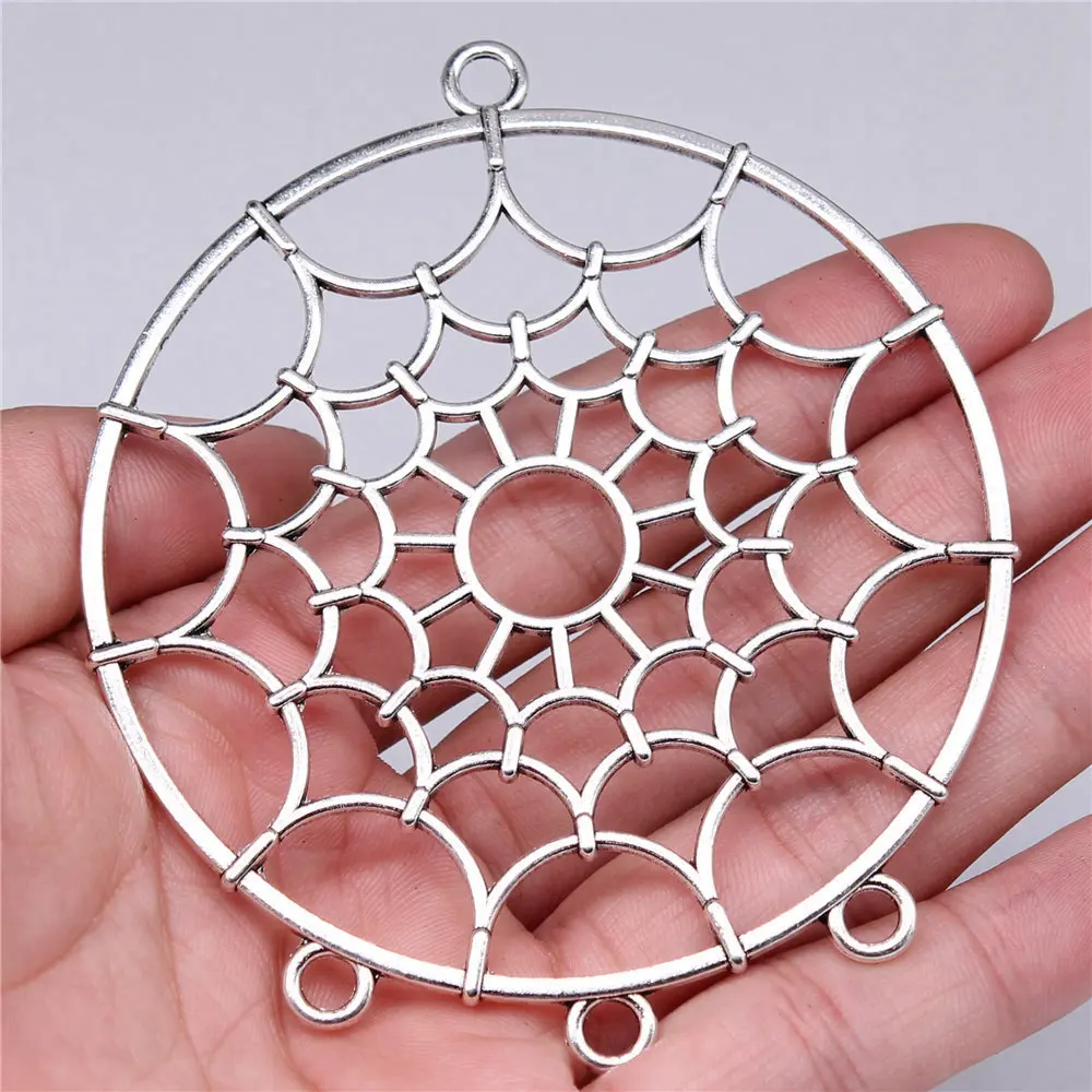 Women Accessories Large Dream Catcher Connector Charms Jewellery Making Supplies 92x80mm 1pcs