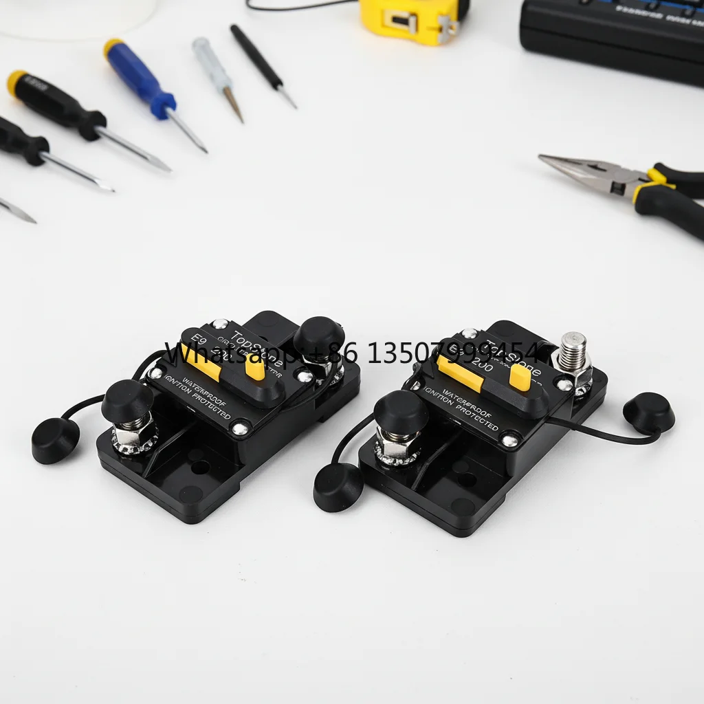 

Inline Fuse Breaker Topstone E92B 50-300A Manual Reset Relay for Inverter Outdoor Audio RV ATV Solar Power System