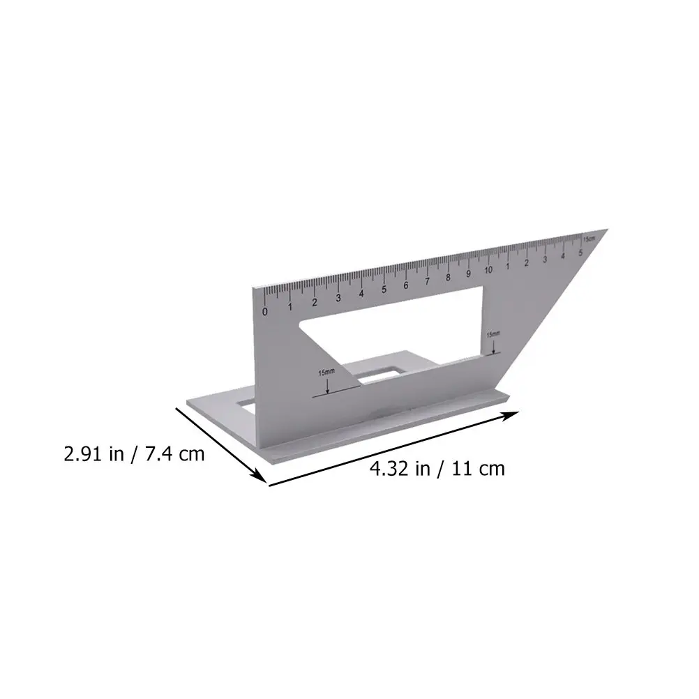 High Hardness Aluminum Alloy Angle Ruler T Ruler 45 90 Degree Right Angle Locator Woodworking Marking Gauge Woodworking Scriber