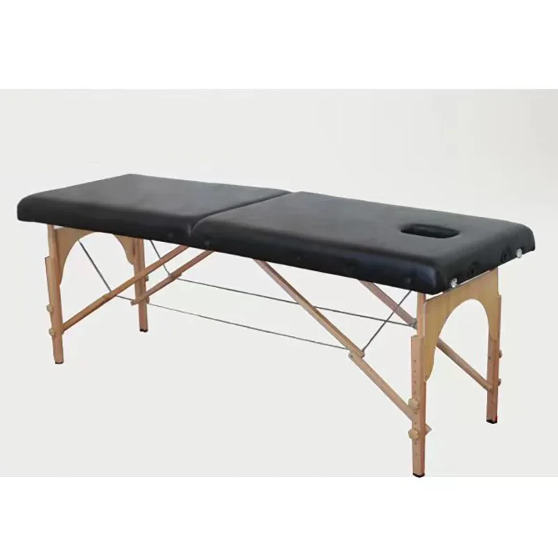 Factory wholesale sale of wooden two fold massage bed easy to carry hot sale style