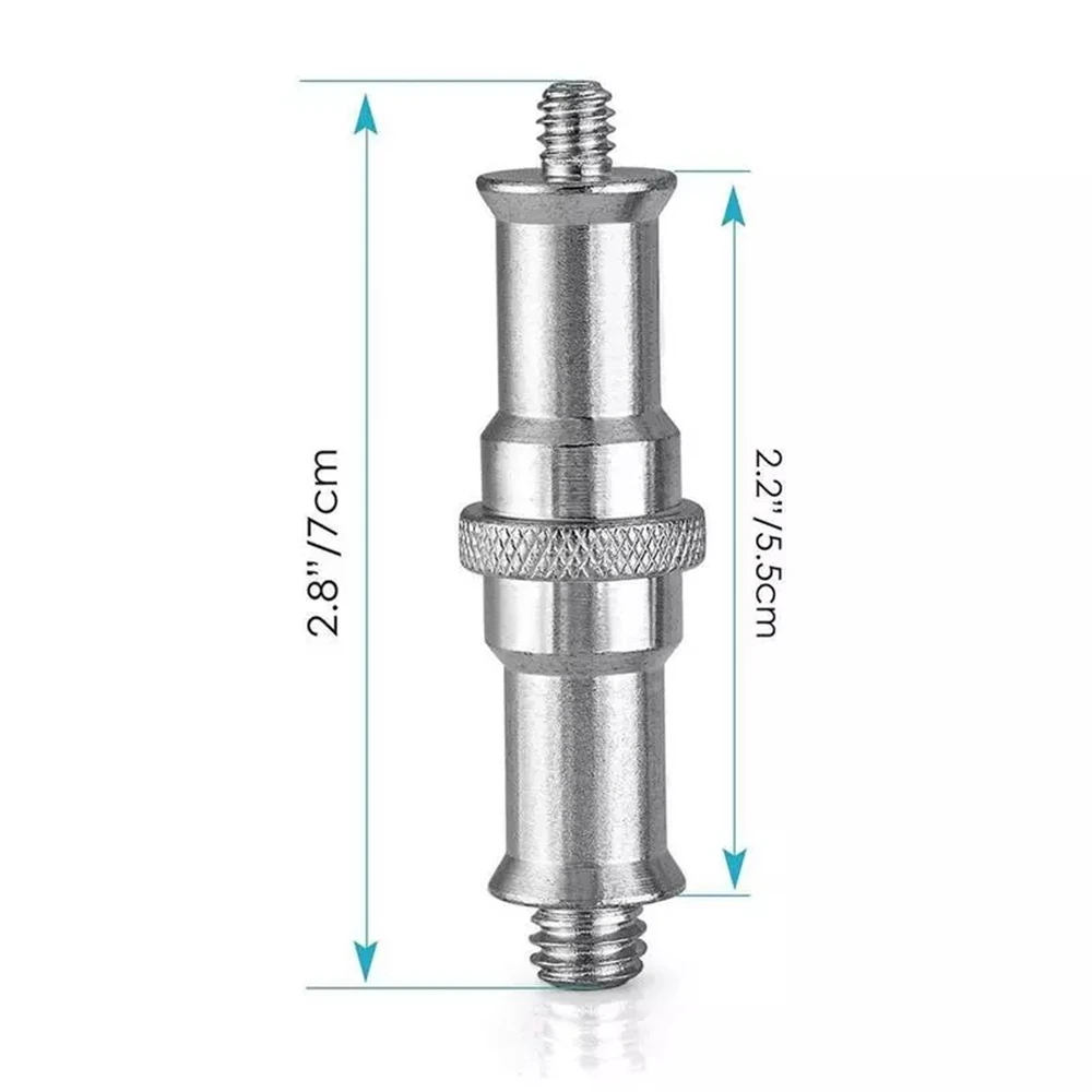 1/4 3/8 Spigot Stud Male Adapter Metal Camera Screw Photograph Hand Tool for Umbrella Flash Light Tripod Photo Studio Accessory